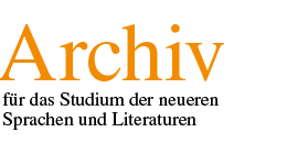 Archiv für das Studium der neueren Sprachen und Literaturen